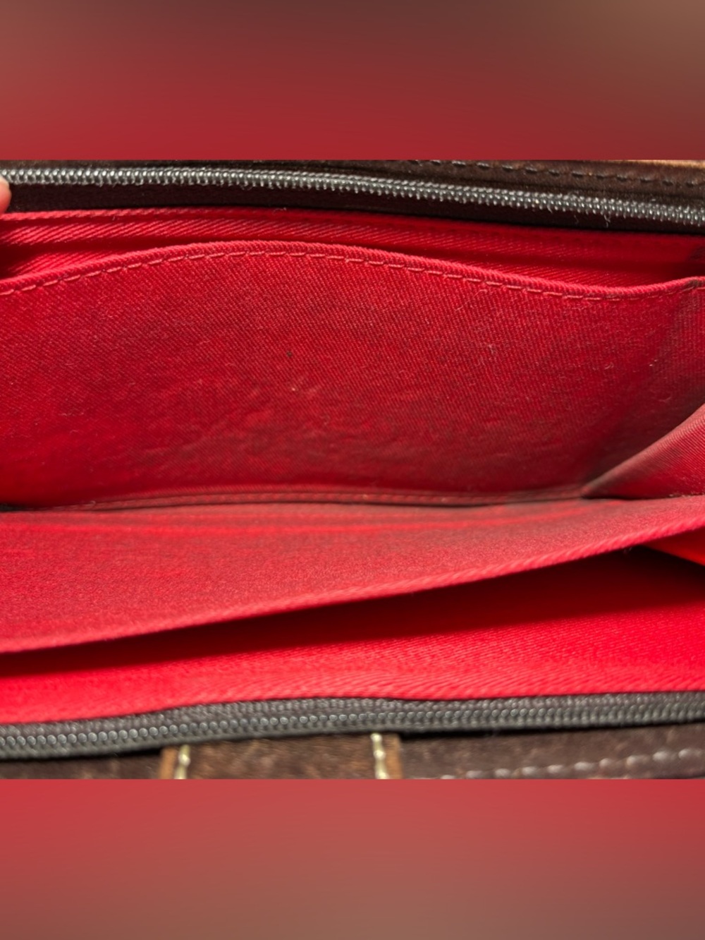 Dooney & Bourke Dark Brown Croc-Embossed Leather Wallet - Picture 7 of 9
